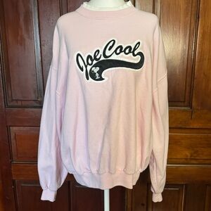 Peanuts Collection Joe Cool Crewneck Sweater Pink with Snoopy
